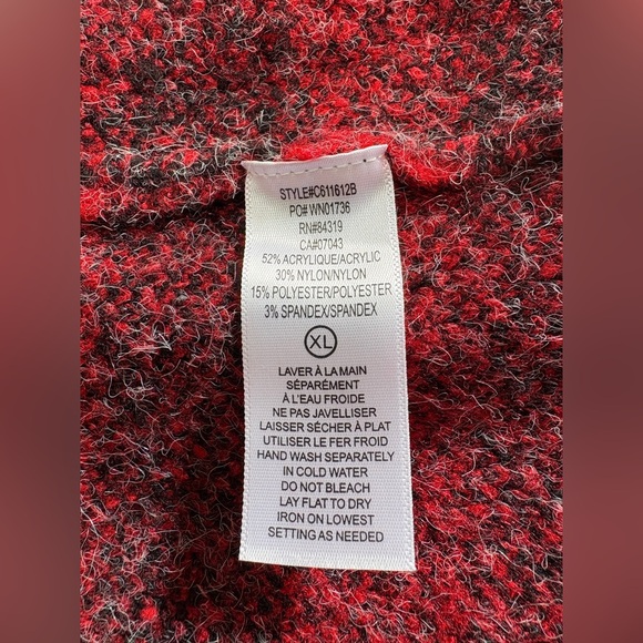 Cyrus Red and Black Plaid Women's Cardigan - Picture 8 of 8